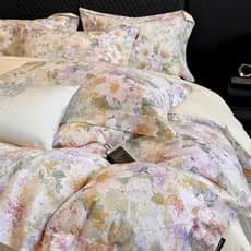 Classe A High-End luz estilo de luxo algodão de fibra longa escovado conjunto de quatro peças 100 algodão puro algodão g