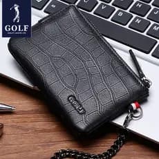 Caso chave de golfe pequeno saco Mini couro genuíno masculino cintura acolchoada caso chave do carro grande capacidade m