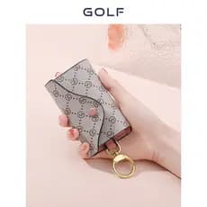 GOLF caso chave feminino multifuncional caso chave pequeno Mini chaveiro grande capacidade caso de cartão chave 2 em 1