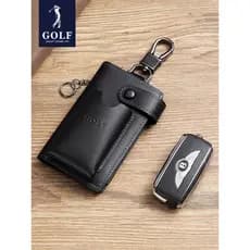 GOLF couro genuíno multifuncional caso chave Mini pequeno simples caso chave grande capacidade chave do carro masculino