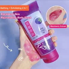 【Pele Jovem e Saudável】[Renovação da Pele] Blackberry Esfoliante Corporal / Esfoliante de Corpo / Pele Jovem