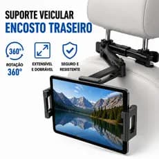 Suporte Veicular Para Celular Banco Traseiro 360 Graus Giratória Suporte De Tablet Dobrável E Extensível
