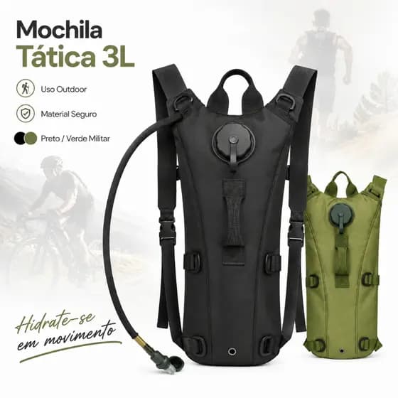 Mochila De Hidratação 3 Litros Impermeável Bolsa Água Refil Ciclismo Camelbak Trilha Caminhada