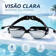 Óculos De Natação Profissional Anti-Embaçamento Com Protetor De Ouvido Óculos de Mergulho Para Piscina Mar