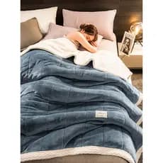 MUJI cobertor para cama inverno engrossado Coral velo leite velo cobertor escritório Nap cobertor capa cobertor