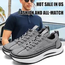 【Altura Aumentada】Korean Style Men's Casual Sneakers with Thick SolesSapato Masculino/Estilo Coreano/Sola Grossa