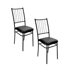 Conjunto de Cadeiras de Cozinha Jantar Buffet Industrial Aço Reforçado Até 140kg