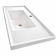 Cuba Pia Para Gabinete de Banheiro Lavabo em ABS Brilhante Alta Resistência 59,5cm x 31cm