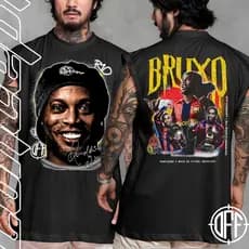 Camiseta regata machao oversized masculino ronaldinho r 10 bruxo  Graphic Tee  Longline
