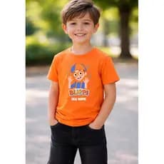 Camiseta Blippi Infantil Personalizada com Nome Algodão Estampa DTF Camiseta Tema Blippi Aniversário
