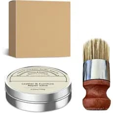 Kit de Cuidados com Couro - Agente de Manutenção e Reparação de Couro, Acompanha Pincel Aplicador - Fórmula de Cera AB