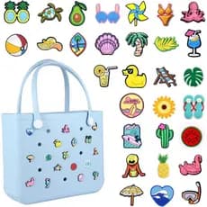 30 peças de pingentes para bolsa Bogg, acessórios indispensáveis para bolsa de praia, pingentes para bolsa Bogg/Simply S
