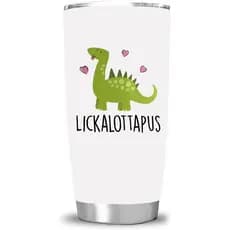 Copo Térmico Hasdon-Hill Lickalottapus com Tampa e Canudo, Caneca de Viagem em Aço Inoxidável com Isolamento a Vácuo par