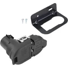 Conector de Plugue para Reboque Kefly (7 Pinos e 4 Pinos), Conector de 7 Vias e Tomada Plana de 4 Vias para Reboque, Com