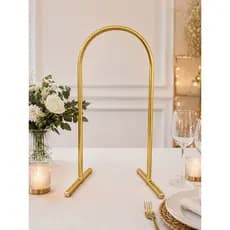Mini Arco Romano de Mesa Decoração de Festa Eventos Aniversário Infantil Dourado - Aço Fixo 60cm