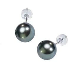 Presentes para Esposas e Mulheres - Brincos de Pérolas Negras do Taiti para Aniversário, Joias, Presente de Aniversário