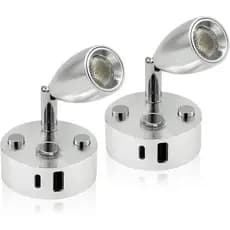 Luz de Leitura LED 12V para Interior de RV, Regulável, com Duas Portas USB, Luz de Leitura ao Lado da Cama com Interrupt