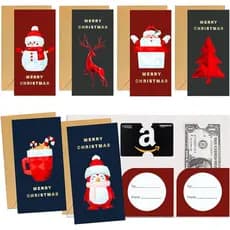 Mczan 24 Cartões de Natal para Dinheiro com Envelopes, Porta-Dinheiro para Presentes em Dinheiro, Ideias de Presentes pa