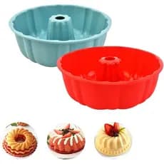 Forma de Silicone para Bolo, Moldes para Bolo, Forma de Bolo de 10 polegadas, Conjunto de 2 Formas de Silicone para Assa