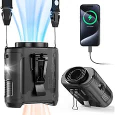 Ventilador de cintura portátil de 10000mAh, presente de Dia dos Pais para marido ou pai, ventilador de cintura com luz e