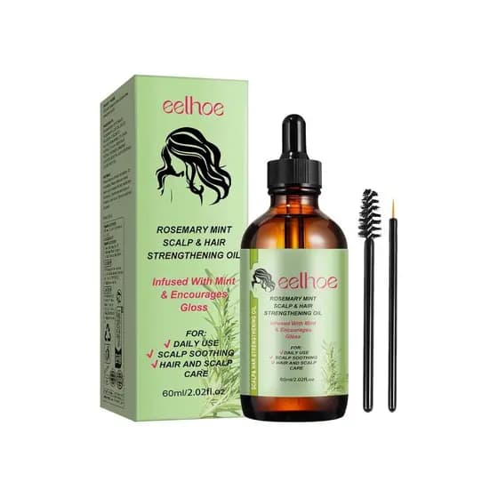 Óleo Capilar Fortificante e para o Couro Cabeludo AMALIA com Alecrim e Menta, adequado para todos os tipos de cabelo, 2 