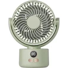 Ventilador de Mesa USB com 3 Velocidades e Bateria de 3600mAh |   Lâminas de Pena Biónicas Silenciosas, 140 °   Inclinaç