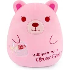 Urso de Pelúcia para Dama de Honra, Urso de Pelúcia Rosa Fofo para Crianças, Presente Perfeito para Damas de Honra da No