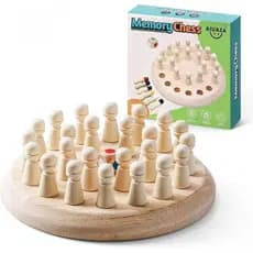Jogo de Correspondência de Memória em Madeira: Um Jogo de Tabuleiro Familiar Adequado para Crianças e Adultos, Brinquedo