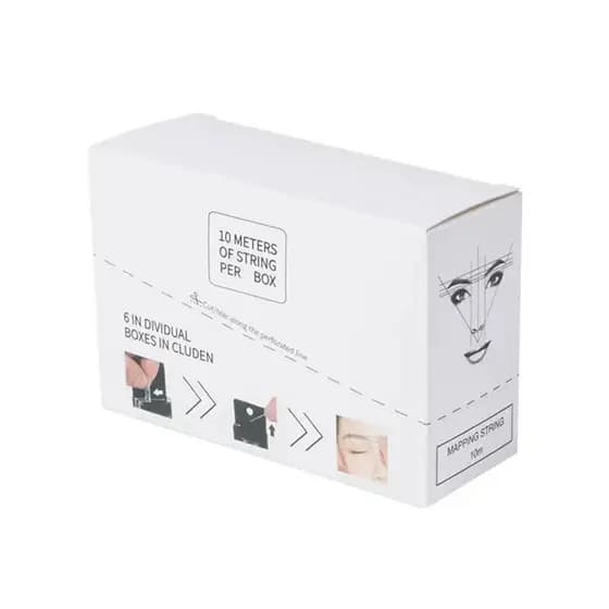 Pacote com 6 Fios de Marcação para Sobrancelhas Pré-entintados para Microblading, Fio Marcador de Sobrancelhas, Ferramen