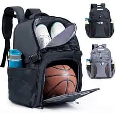 Mochila de Basquete com Compartimento para Bola e Calçados, Grande Bolsa para Equipamentos de Treinamento Esportivo para