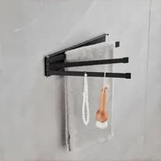 Suporte de Toalhas Dobrável e Giratório Pequeno, Elfthloo 24cm (9,45 pol.) Barra de Toalhas Rotativa com 3 Braços, Supor