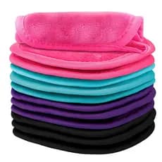 Pacote com 12 Panos Removedores de Maquiagem Orighty, Pano de Limpeza Facial para Remoção de Maquiagem, Almofadas Reutil