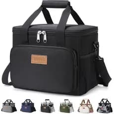 Bolsa Térmica Média Lifewit, Caixa de Almoço Isolada, Bolsa Térmica Macia para Adultos, Homens e Mulheres, Preta, Capaci