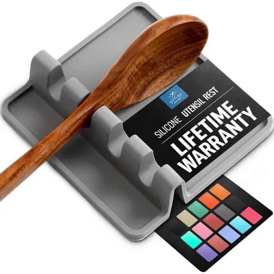 Suporte para Utensílios de Cozinha Zulay, Resistente a Altas Temperaturas, em Silicone, Livre de BPA, para Fogão, Suport