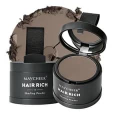 Pó para Retoque de Raiz - Sombra para a Linha do Cabelo para Cobrir Cabelos Ralos e Cabelos Brancos, para Mulheres e Hom