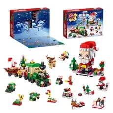 Kit Blocos Natal 12 Dias Árvore Compatível Lego Montar Brinquedo Educativo Presente Infantil Decoração Mesa