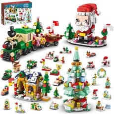 24 Dias Presente de natal compatível for LEGO árvore de natal brinquedos educativos montados para crianças blocos