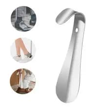 Calçadeira Curva Inox Calçar Sapato Tênis Sneaker Sapatenis Acessório Calçados Antiderrapante Alta Durabilidade
