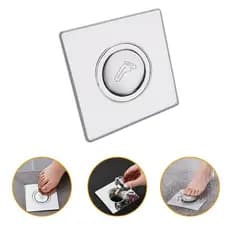 Ralo Click 9,5x9,5 Inteligente Inox Quadrado Anti-Inseto Veda Cheiro Luxo Banheiro Cozinha Aço Inoxidável