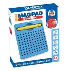 Lousa Interativa Mini Magpad Desenho Azul Braskit com Caneta Lousa Magnética