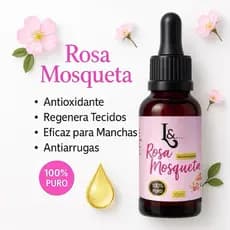 Óleo De Rosa Mosqueta 100% Puro L&Beauty 30ml Clareador Tira Manchas Antirrugas Linhas de Expressão