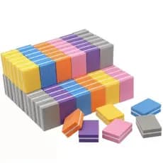 Mini Lixas - Kit 50/100/150/200/250 Buffer Bloco Quadrada Polidora Manicure Nail designer 100/180