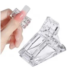 Kit Presilha Polygel Molde F1 10/20 Und – Clip Unha Gel UV LED Alongamento Profissional Manicure