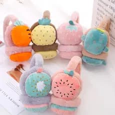 W inverno anticongelante earmuffs senhoras crianças ajustável quente earmuffs pelúcia bonito dos desenhos animados cabeç