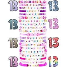 Pulseiras da Amizade para Mulheres, Conjunto de Pulseiras Coloridas da Amizade, Pulseiras de Contas de Argila, O Melhor