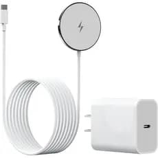 Carregador Mag-Safe Apple 15W 2026, Carregador Sem Fio Magnético de 4FT com Bloco de Carregamento Rápido de 20W, Compatí