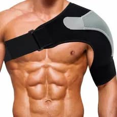 Suporte de Ombro Ajustável com Almofada de Pressão, Suporte de Ombro Leve e Respirável em Neoprene para Desporto, Articu