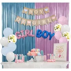 Decorações para Festa de Revelação do Gênero do Bebê, 23 Peças para Chá de Bebê Menino ou Menina, incluindo Balões Rosa