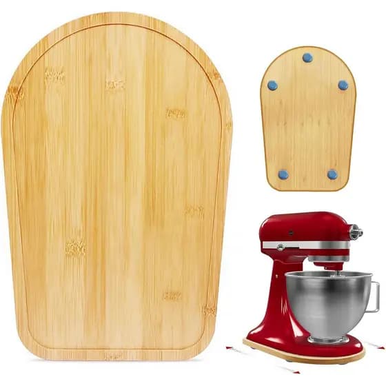 Tapete Deslizante KAWENDE para Batedeira KitchenAid, Placa Deslizante de Bambu para Batedeira KitchenAid de 4.5-5 Qt com