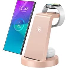 Carregador Sem Fio para Samsung: Estação de Carregamento Sem Fio 3 em 1 para Samsung Galaxy Watch 8 7 6 5 4 3 Pro Classi